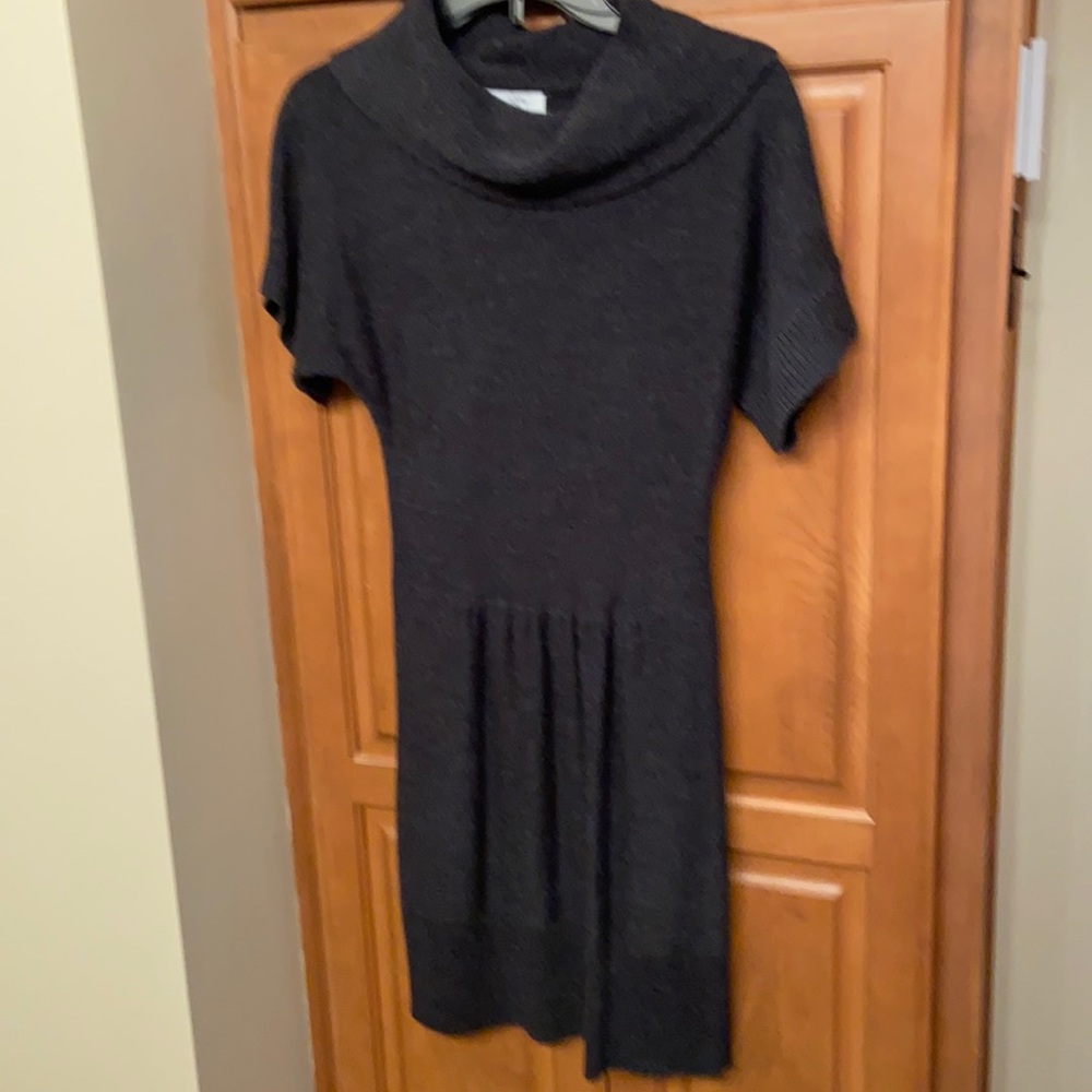 Ann Taylor Loft charcoal sweater dress